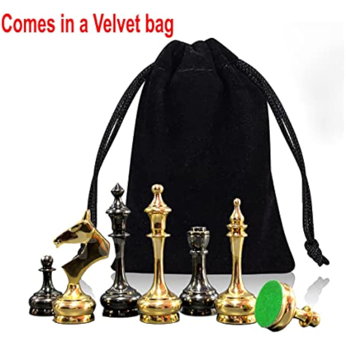 Brass Chess Pieces – 2.5 Inch Silver Metal Figurine Pawns
