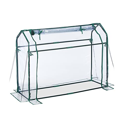 Relaxdays Metal Greenhouse – 92x124x42cm Transparent Cold Frame