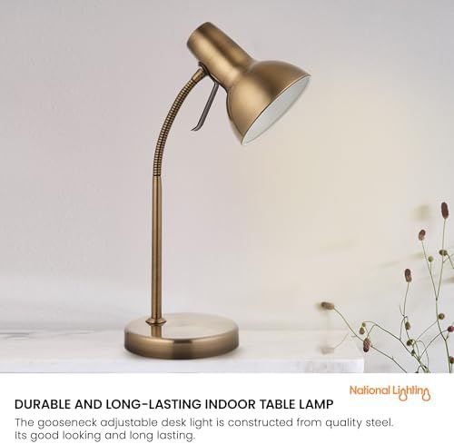 Gooseneck Desk Lamp with USB Port – LED Bedside Light