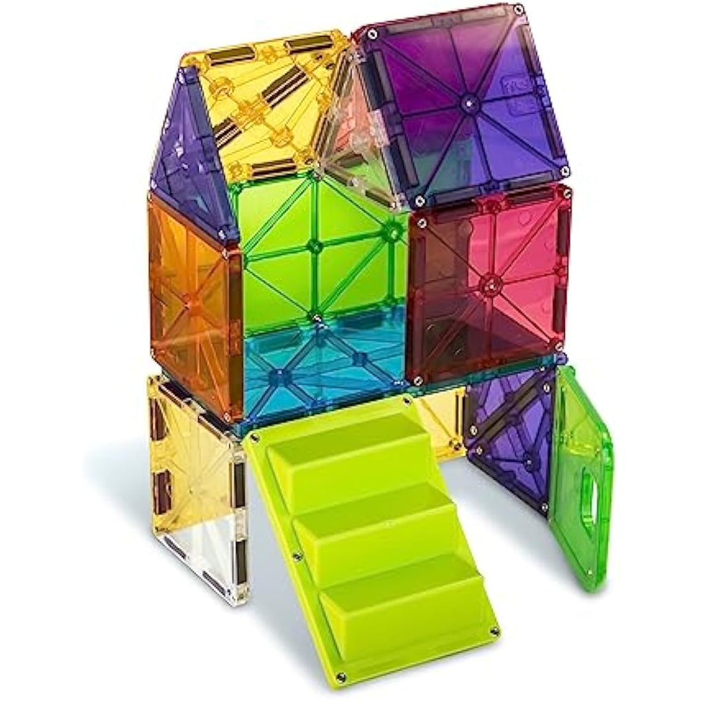 Magna-Tiles 28-Piece House Set | Magnetic STEM Building Tiles for Kids