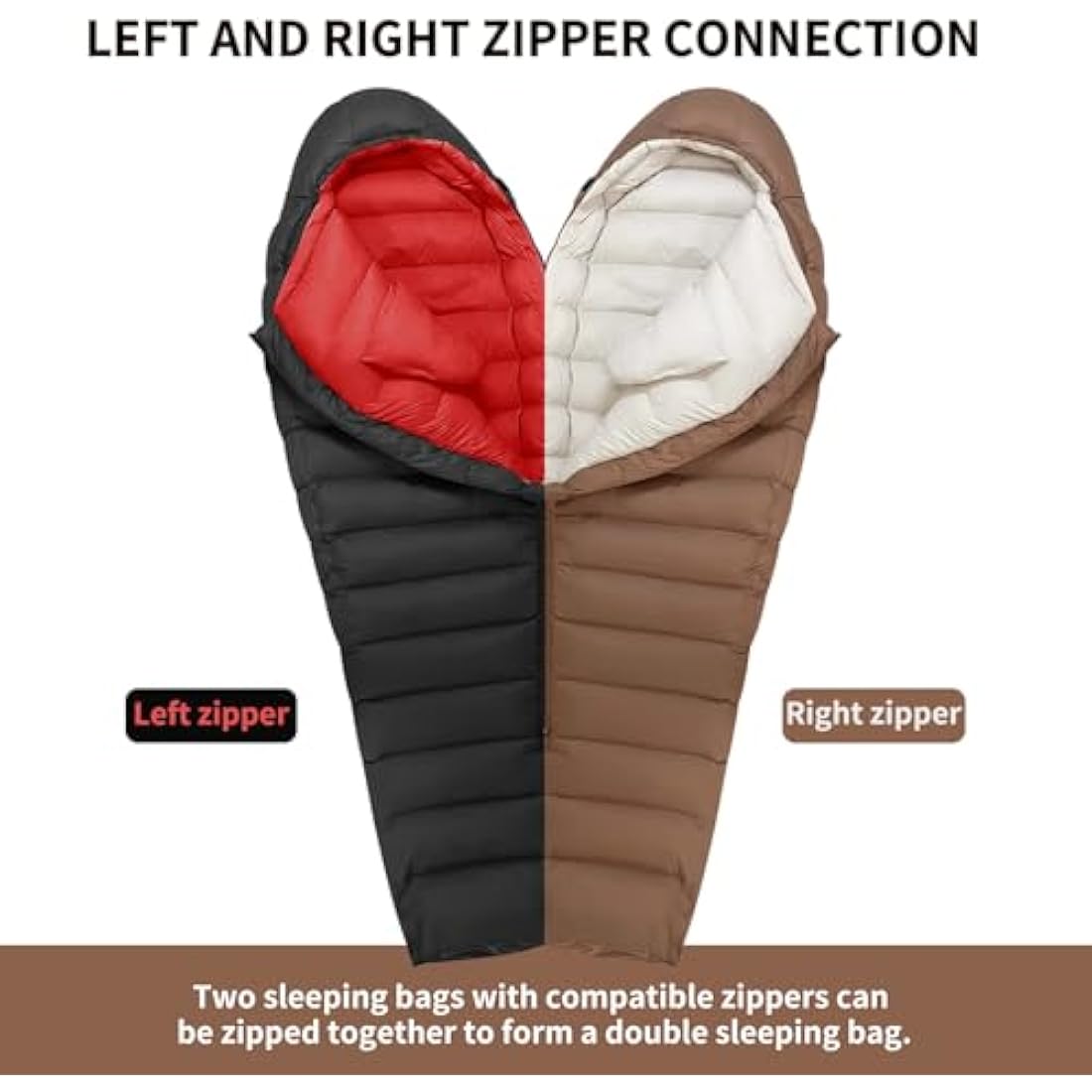 Winter Down Sleeping Bag | 660FP Duck Down 4-Season Camping