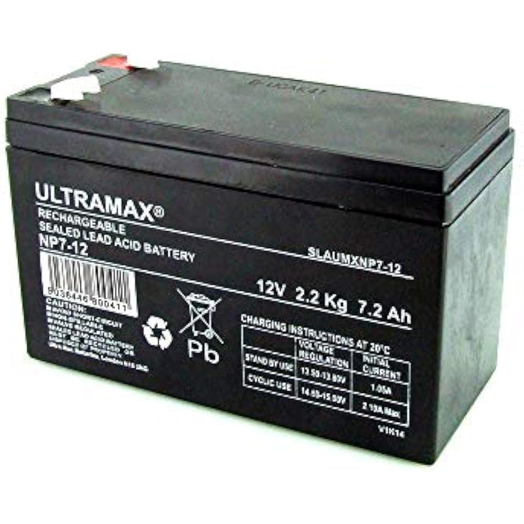 UltraMax 12V 1.2Ah Sealed Lead Acid Battery for Response Alarm Systems