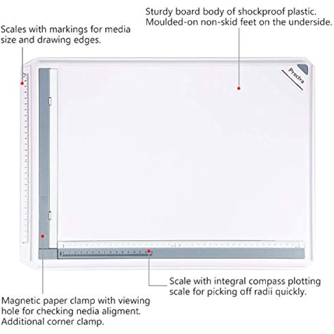 Preciva A3 Drawing Board – Technical Drafting Table with Parallel Motion