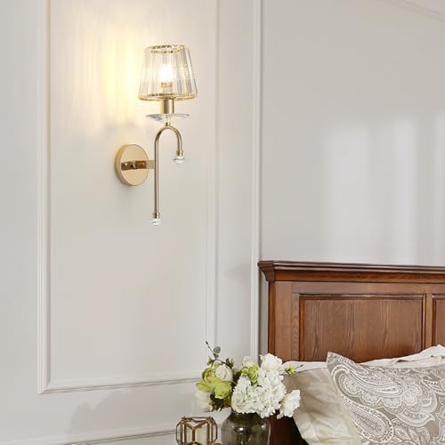 Modern K9 Crystal Wall Sconce – Rose Gold E14 Light Fixture
