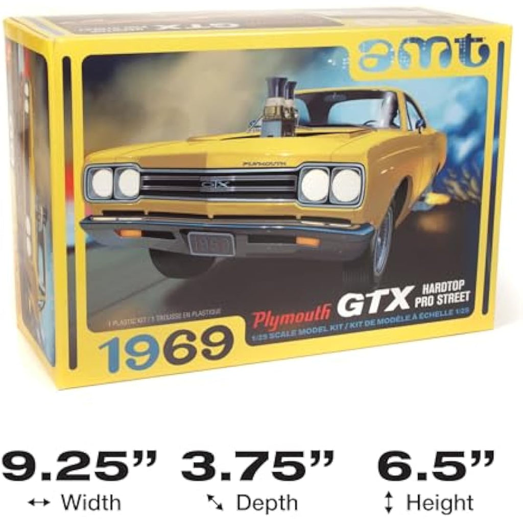 AMT 1969 Plymouth GTX Hardtop Pro Street 1:25 Scale Model Building Kit