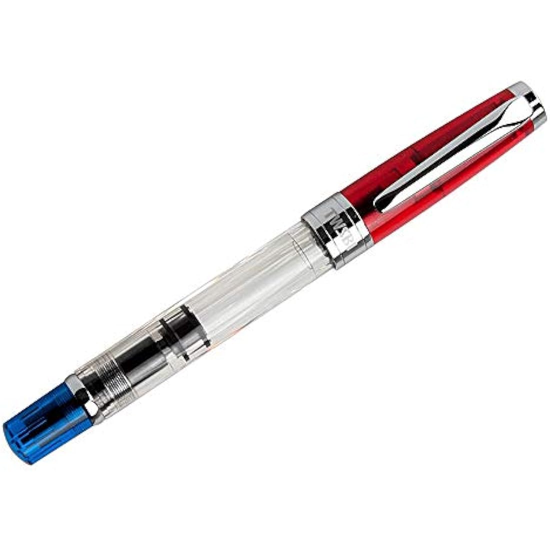 TWSBI Diamond 580 RBT Fountain Pen – Transparent Blue & Red – EF Nib
