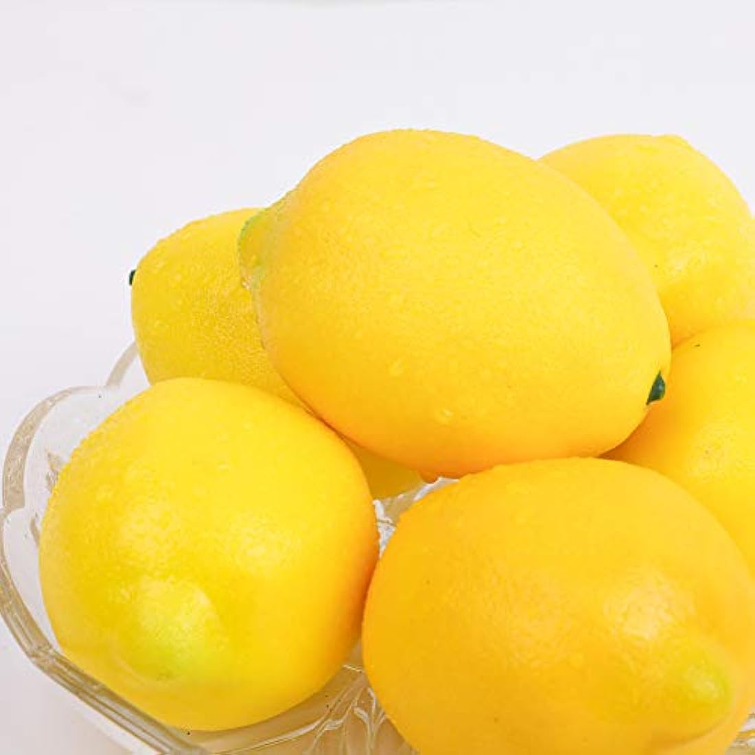 Veryhome Artificial Lemons – 6pcs Realistic Fake Fruit for Kitchen Decor