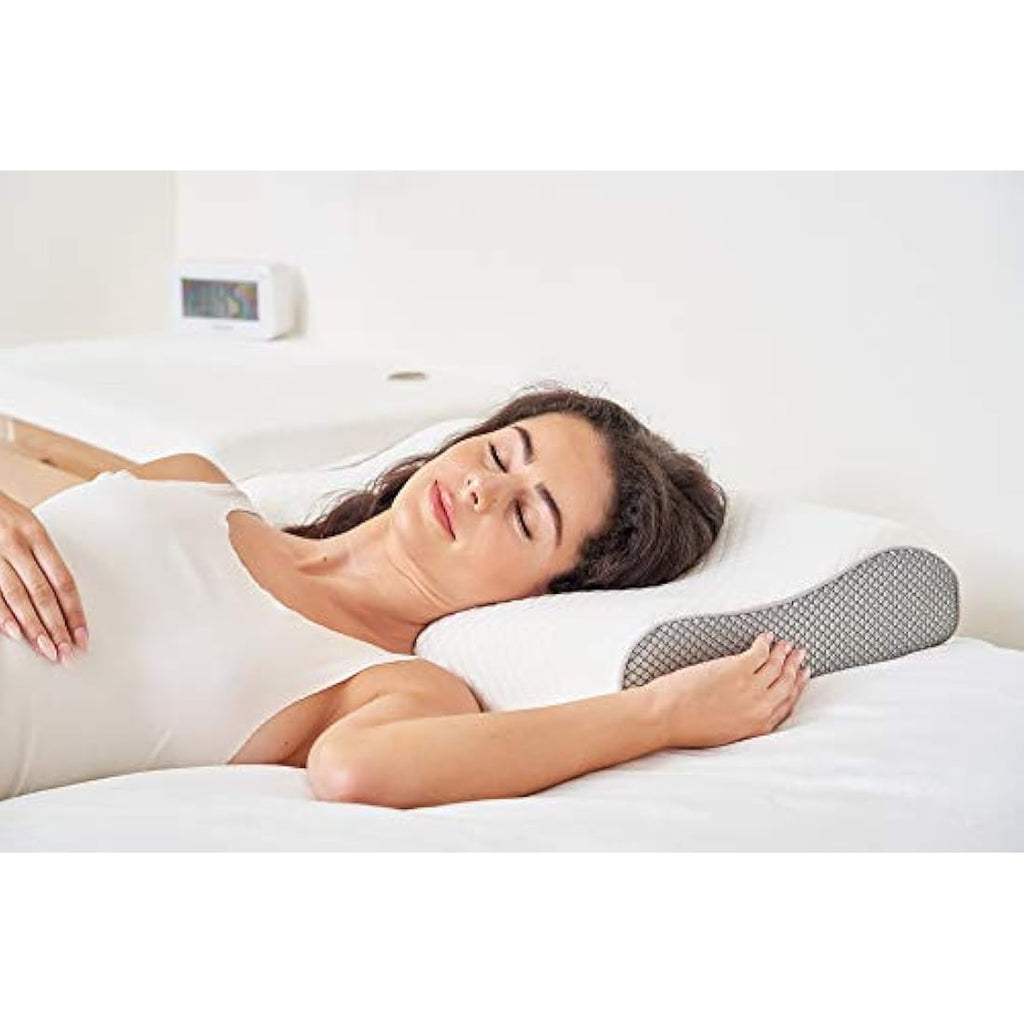 ComfyCozy Orthopedic Memory Foam Pillow & Silk Eye Mask - Large