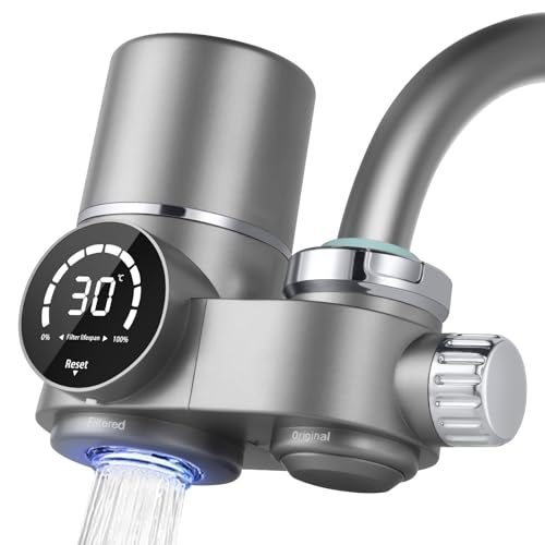 HOTUT Faucet Water Filter | UV LED Tap Purifier with Activated Carbon