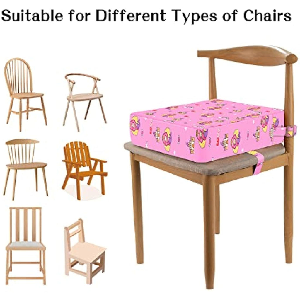 Baby Booster Seat for Dining Table – Non-Slip Pink Cushion