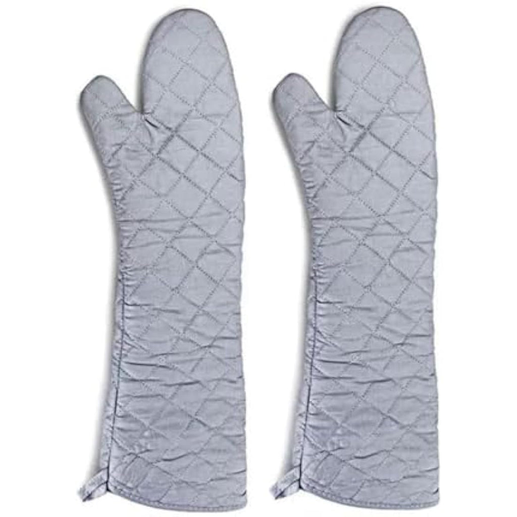 Jolof Store Heat Resistant Oven Mitts – 23 Inch Extra Long Cotton BBQ Gloves
