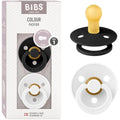 BIBS Colour Pacifier 2-Pack | Natural Rubber Latex Soother, 0-6 Months
