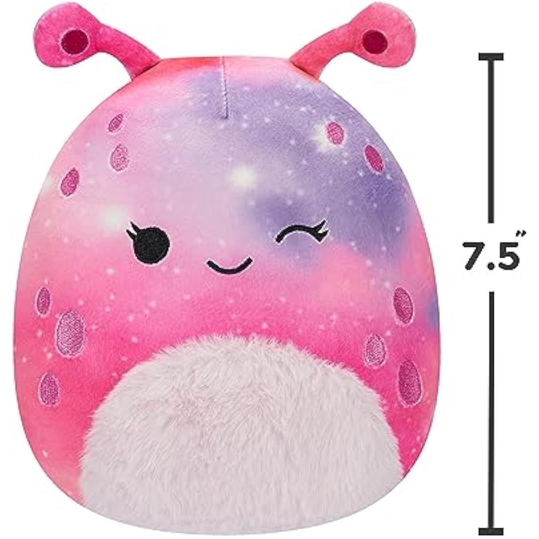 Squishmallows Loraly Winking Pink and Purple Alien 7.5-Inch Plush