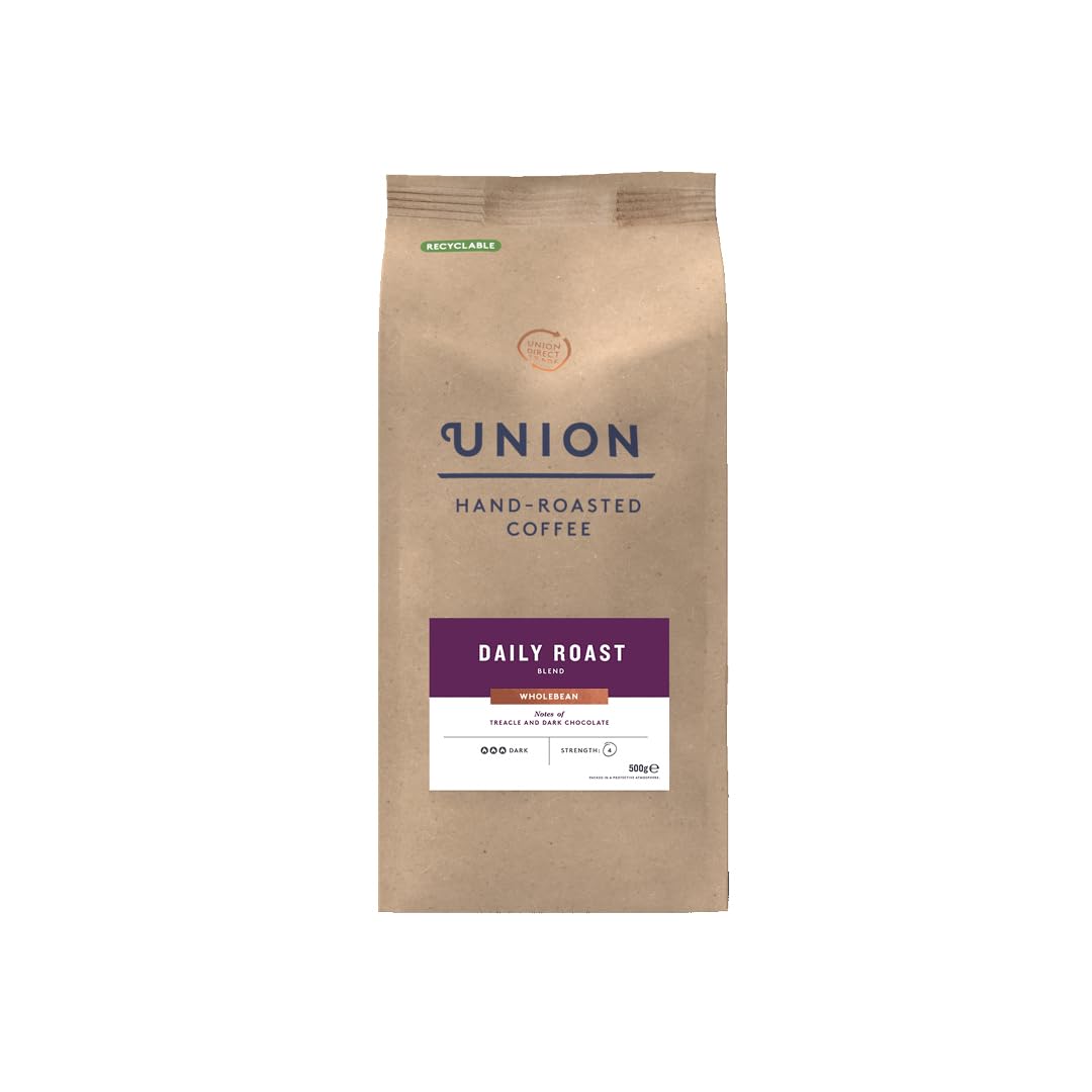 Union Coffee Dark Roast Espresso Beans – Bold Dark Chocolate, 500g