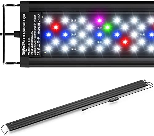 SEAOURA Full Spectrum LED Aquarium Light with Timer for 118-137cm Tanks