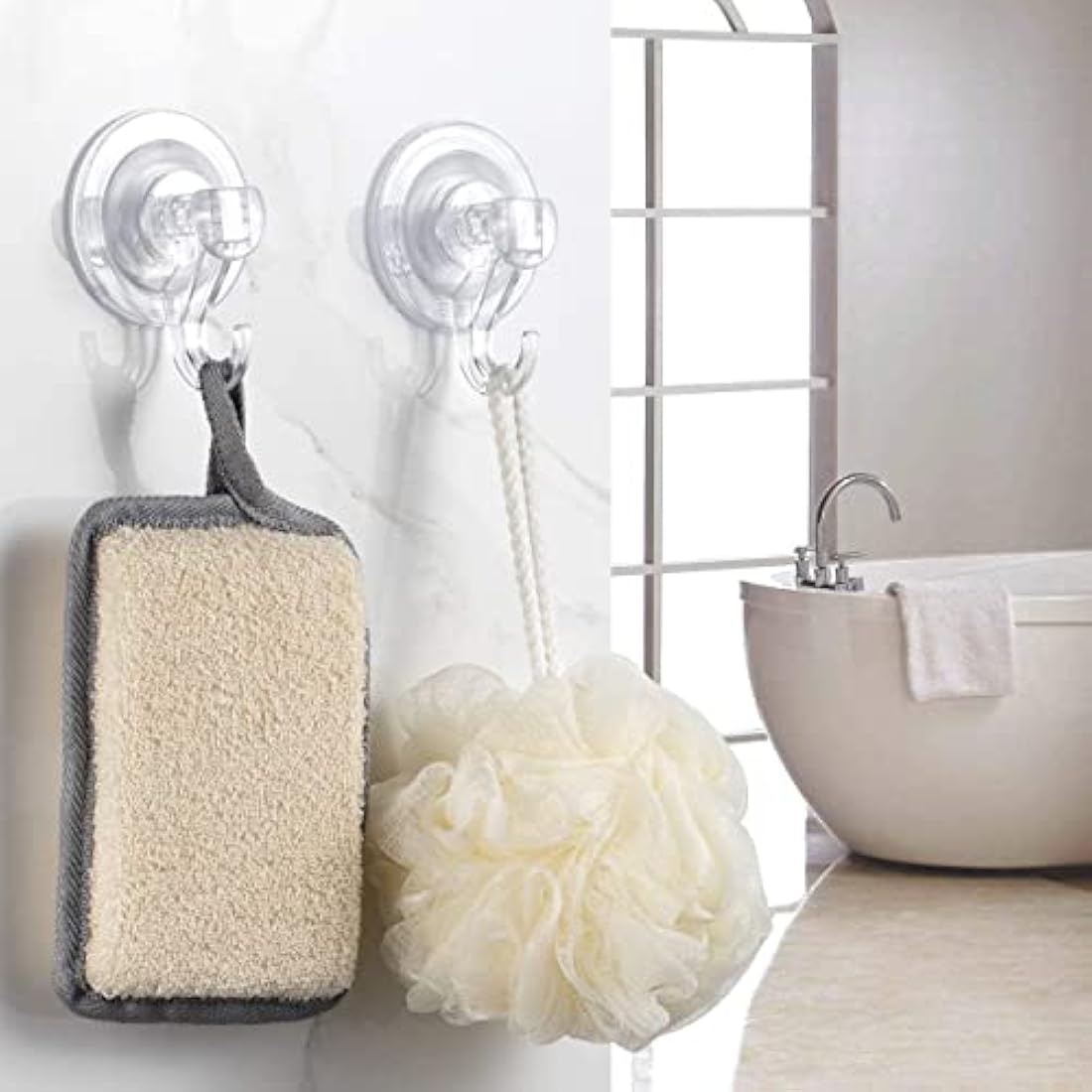 Elegear Heavy Duty Suction Hooks | Reusable Vacuum Sucker for Shower, 2 Pack