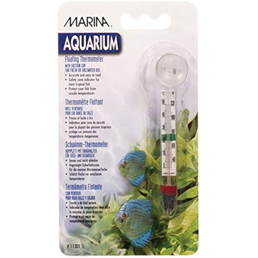 Marina Floating Glass Aquarium Thermometer for Tropical Fish Tanks