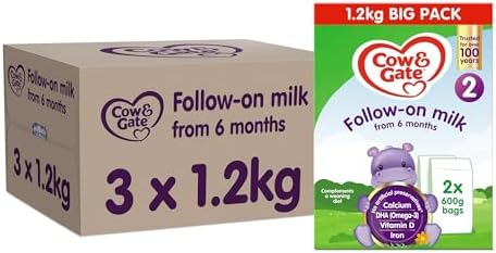 Cow & Gate 2 Follow On Baby Milk Powder Formula, 6-12 Months, 3.6kg