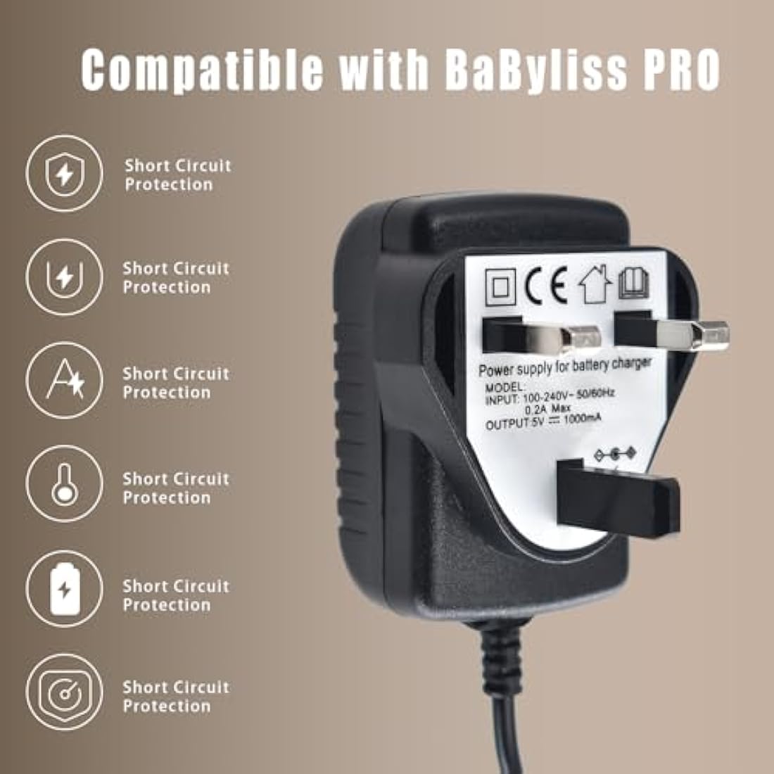 Replacement Charger for BaByliss PRO FX870 FX788 FX787