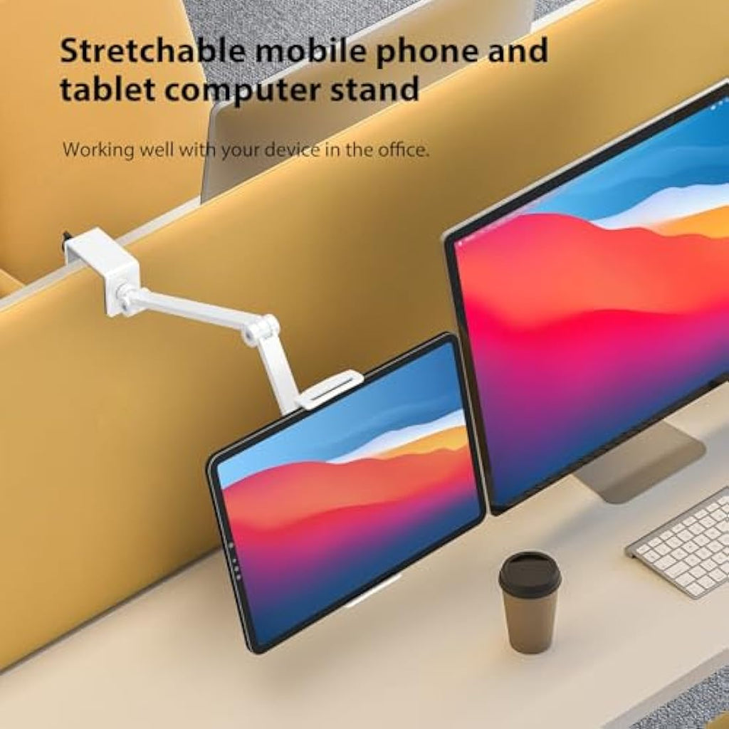 BEWISER Aluminum iPad Desk Mount – Adjustable Tablet Arm for 4.7-15.6" (Grey)