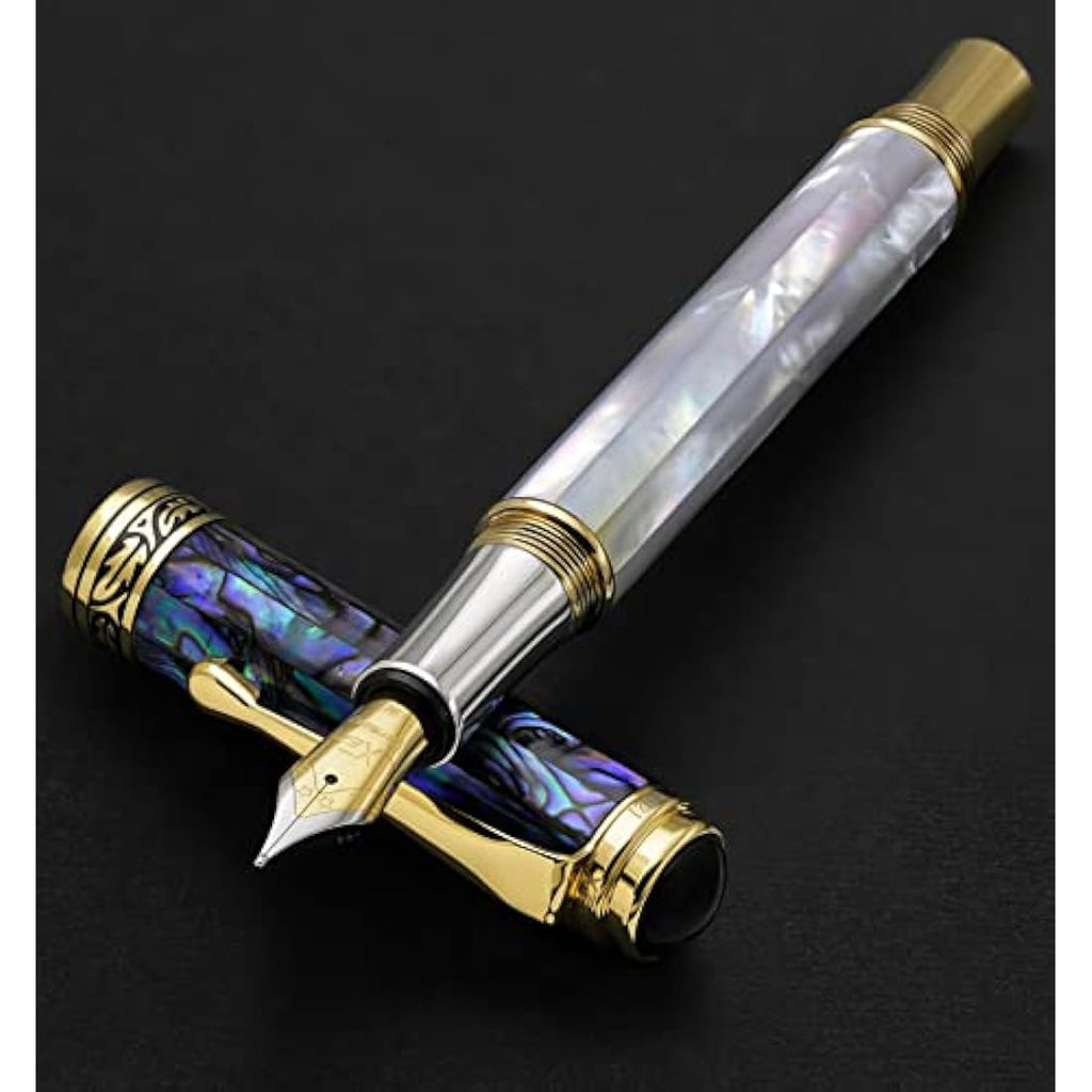 Xezo Maestro Fountain Pen - Mother of Pearl & Paua Shell, Medium Nib