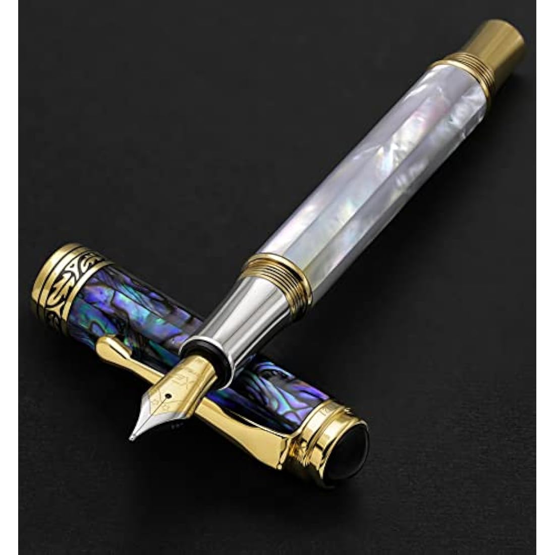 Xezo Maestro Fountain Pen - Mother of Pearl & Paua Shell, Medium Nib