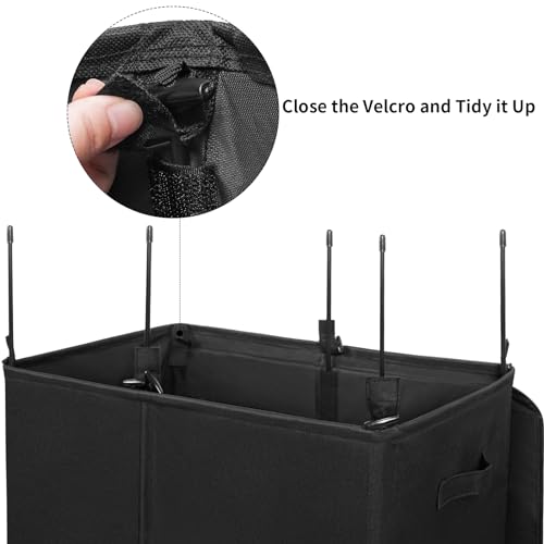 Chrislley 180L Double Laundry Basket with Lid and Removable Bags