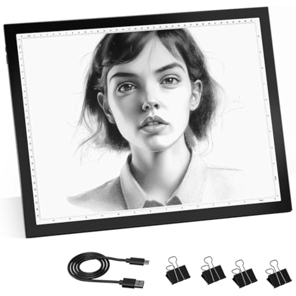 DONPODER A3 LED Light Box – 5500 Lux Portable Tracing Pad for Crafts
