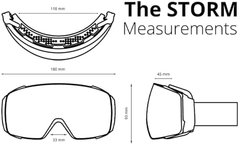 NAKED Optics The STORM Ski Goggles | OTG Interchangeable Lenses - Black