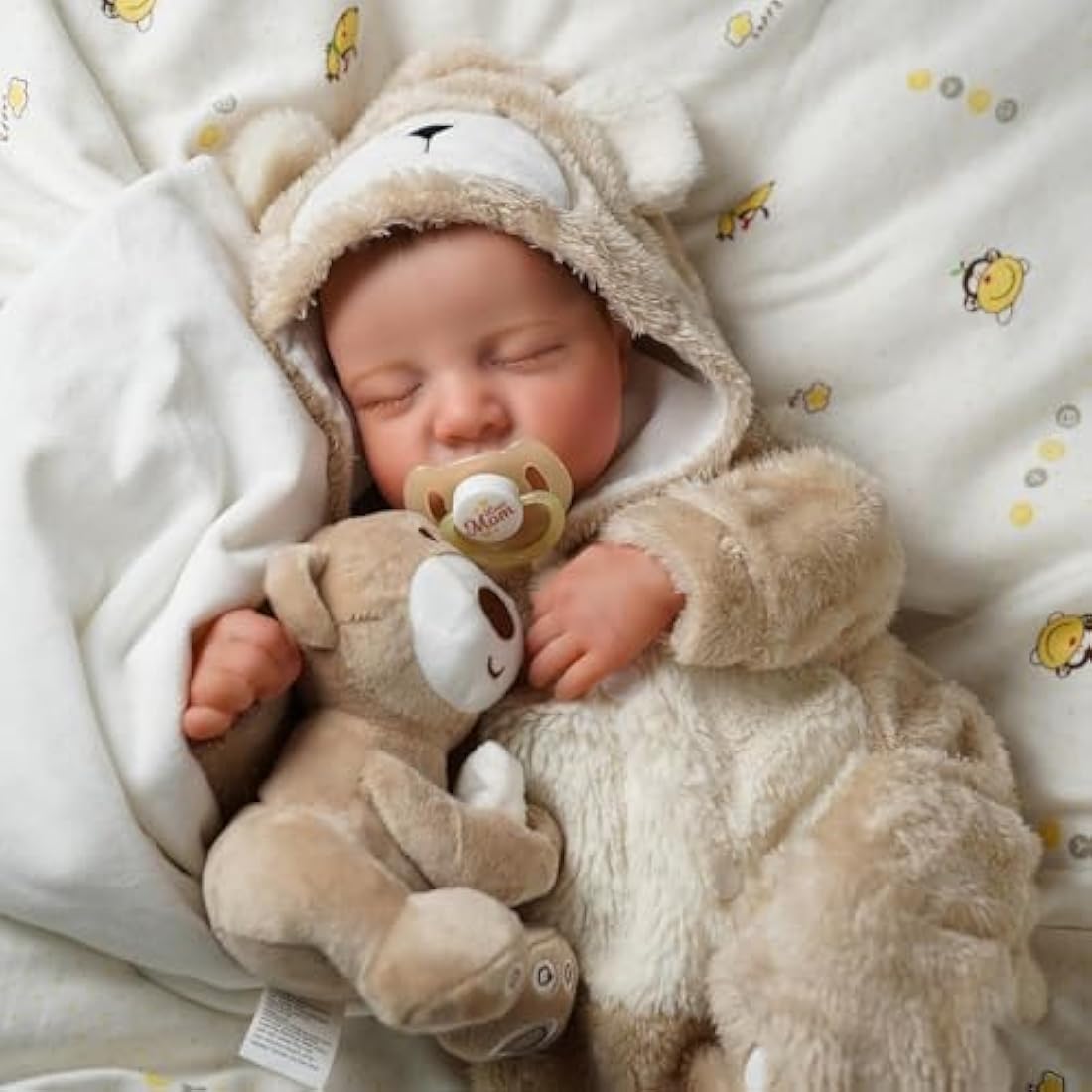 BABESIDE 17 Inch Reborn Baby Doll – Realistic Sleeping Silicone Vinyl Boy