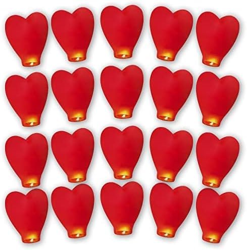 Sky Lanterns – 20 Pack Flame-Retardant Memorial Paper Lanterns