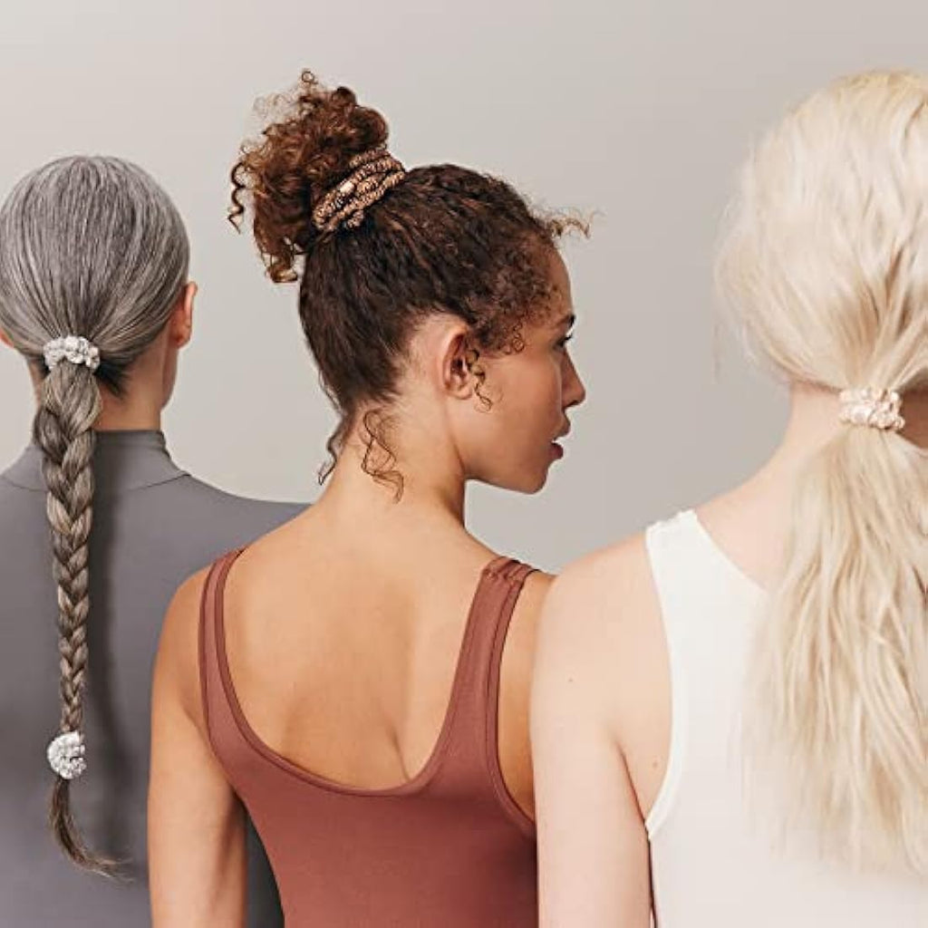 Slip Skinny Silk Scrunchies – 4 Pack Blonde Mulberry Silk Hair Ties