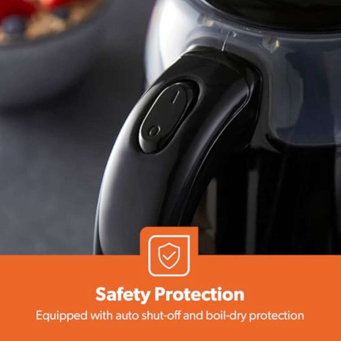 Geepas 1.7L Electric Kettle – LED Illuminating Cordless Jug, Black