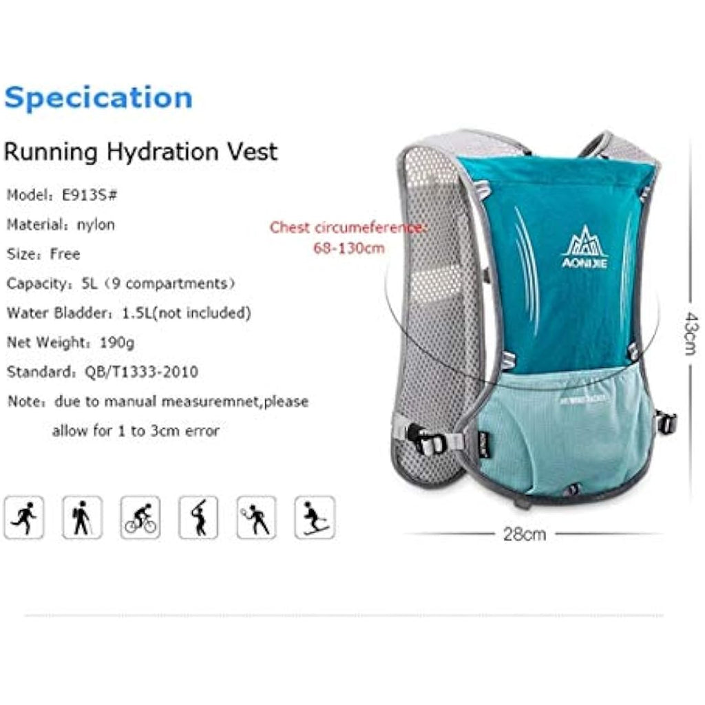 AONIJIE 5L Hydration Vest Pack – Ultralight Running & Hiking Backpack