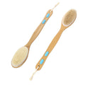 Bamboo Body Brush – Long Handle Two Sided Back Scrubber