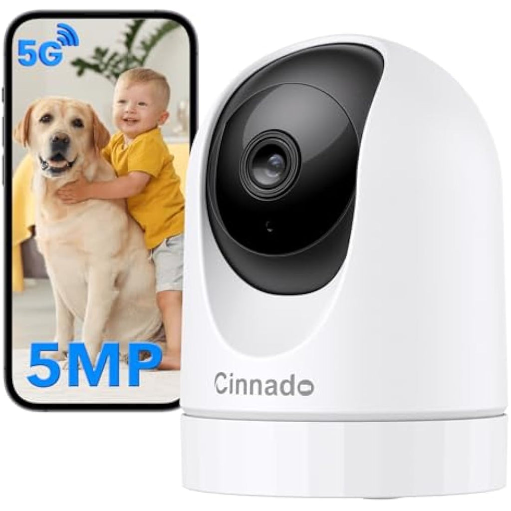 Cinnado 5MP Indoor Security Camera – 5G Dual-Band Baby Monitor