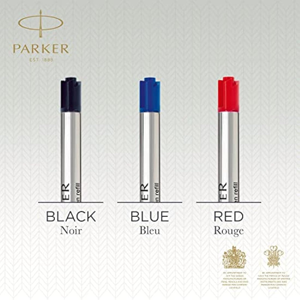 Parker Quinkflow Ballpoint Pen Refills | Medium Point Blue Ink | 6 Pack
