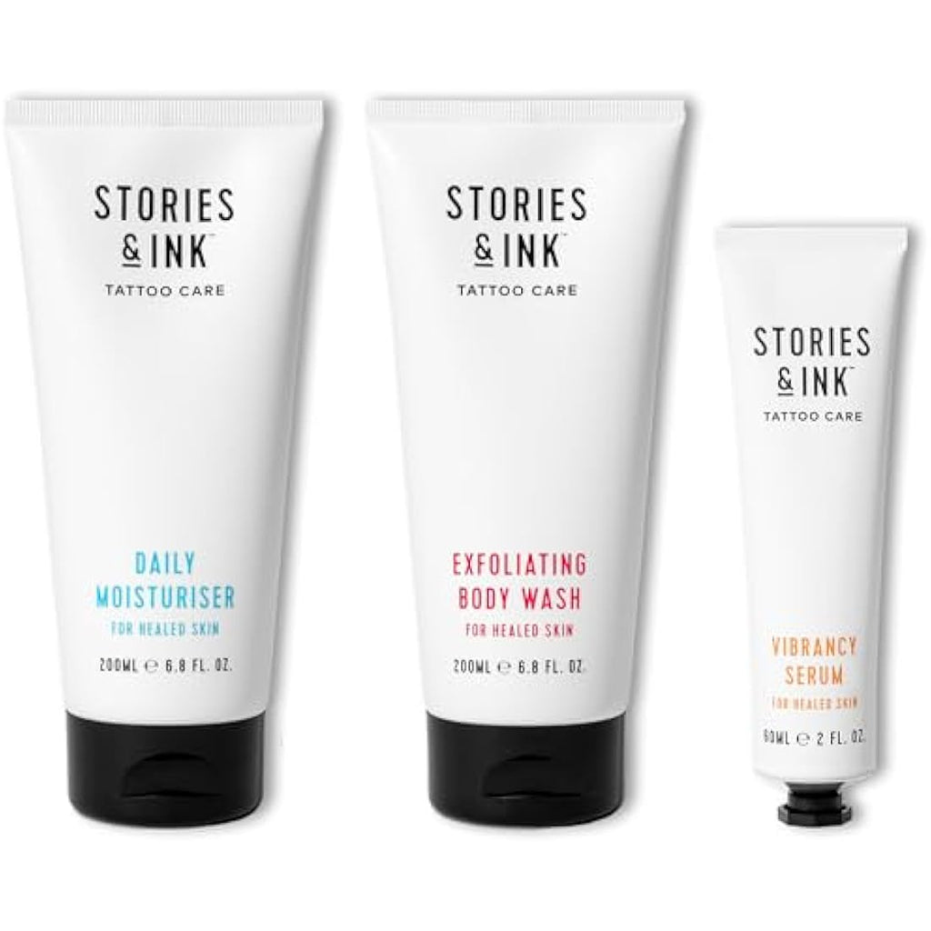 Stories & Ink Tattoo Care AM & PM Set | Vegan Moisturiser & Serum