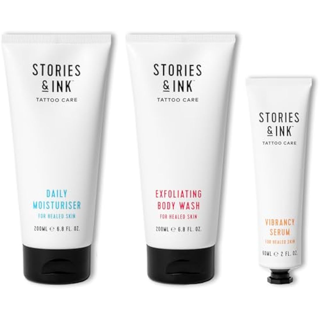 Stories & Ink Tattoo Care AM & PM Set | Vegan Moisturiser & Serum