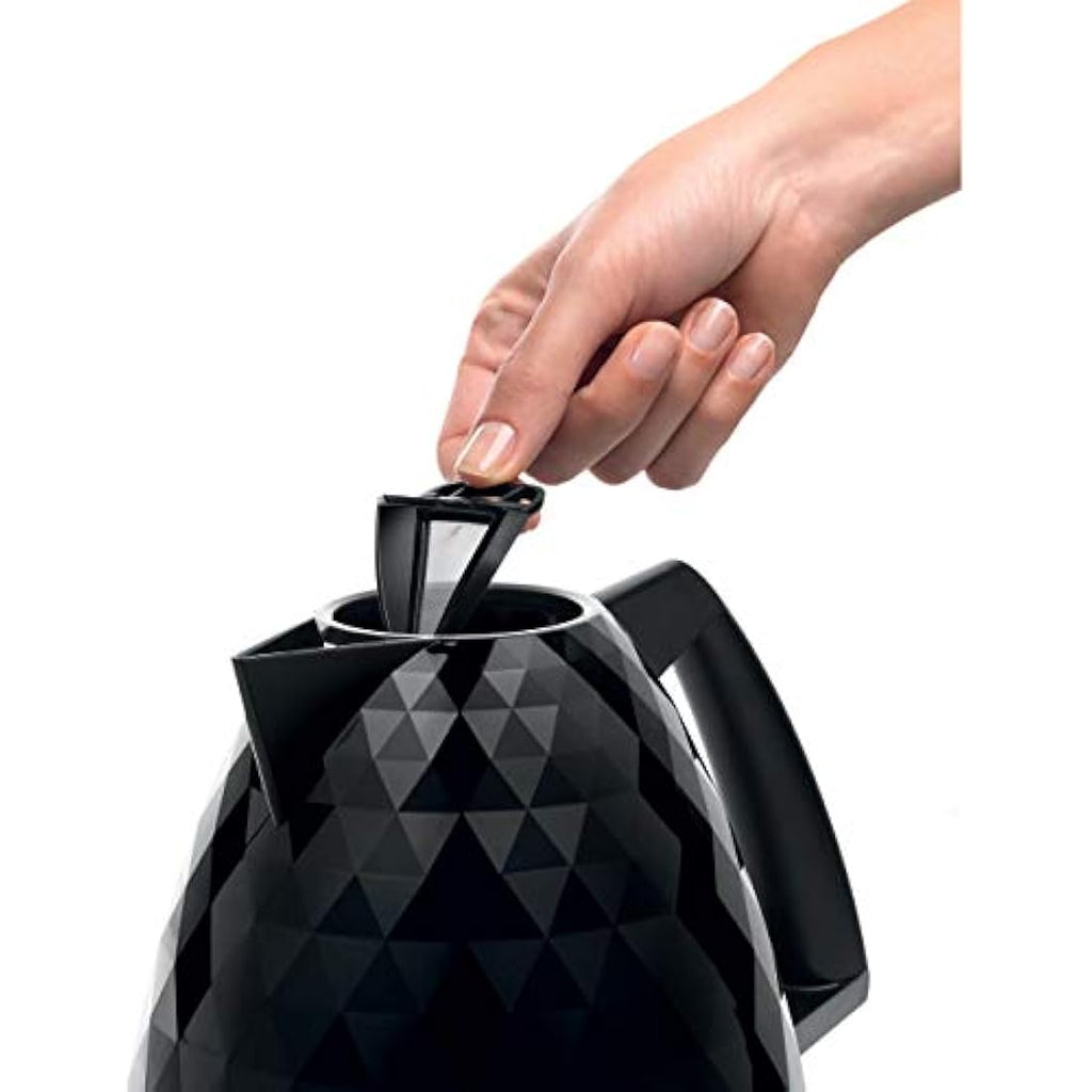 De'Longhi Brillante Electric Kettle – 1.7L Fast Boil White & Chrome