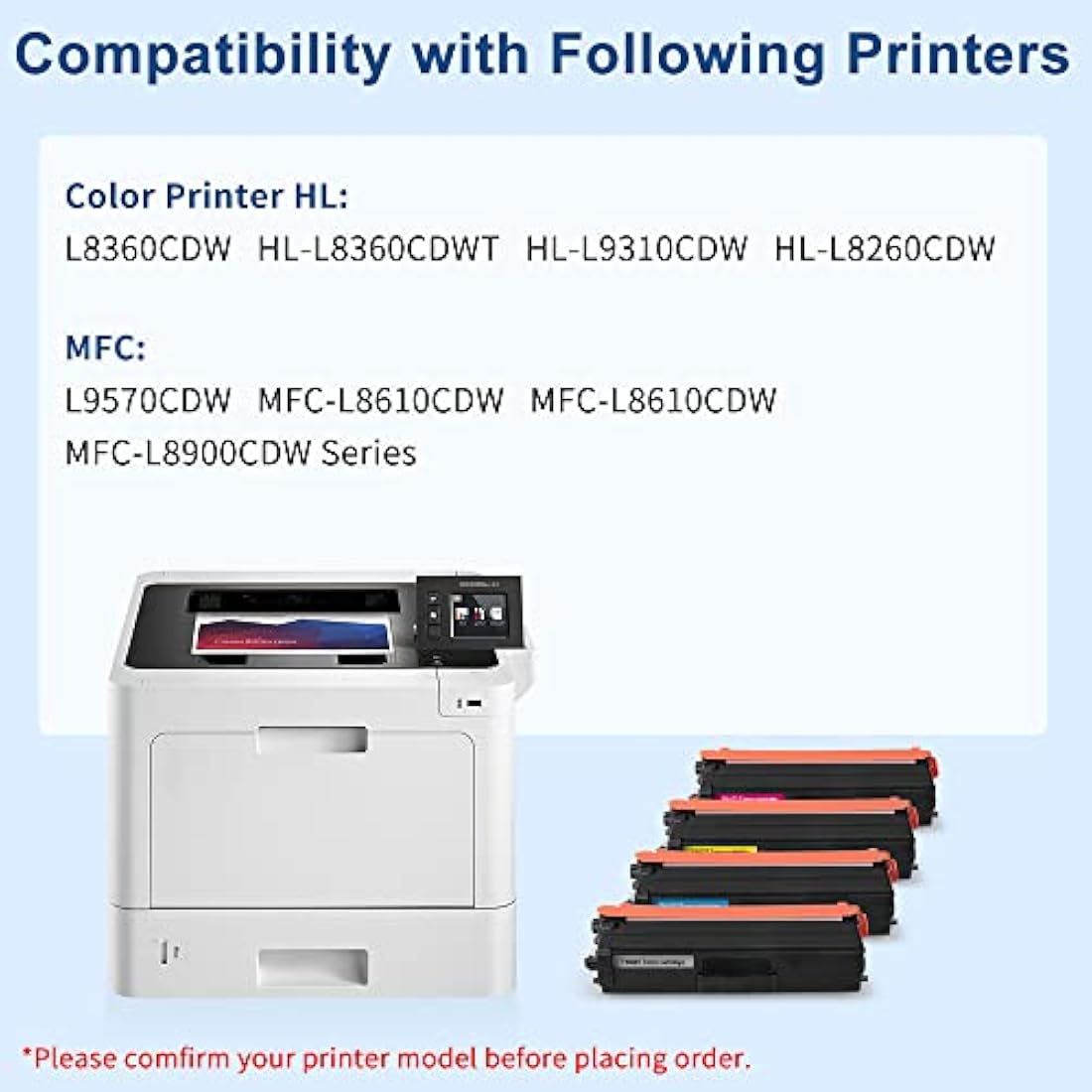 SMARTOMI TN423 TN421 Compatible Toner Cartridges 4-Pack for Brother