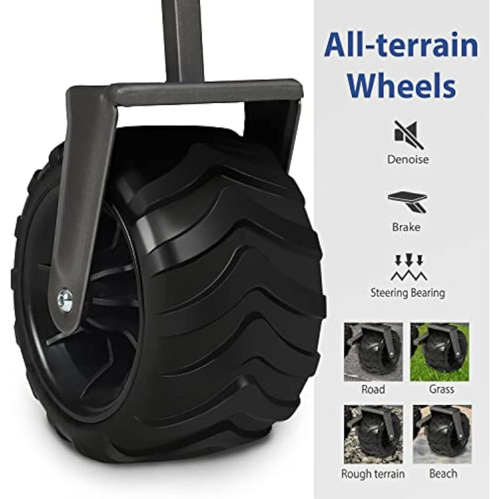 Sekey Heavy-Duty Folding Wagon | All-Terrain Beach Cart, 440lb Capacity