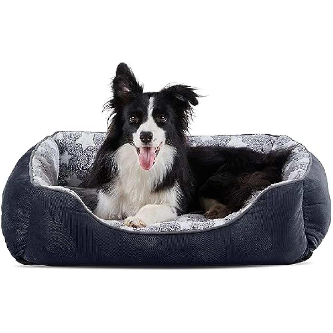 MIXJOY Large Dog Bed – Soft Plush Washable Pet Mat in Grey (76x61cm)