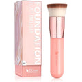 DUcare Flat Top Kabuki Foundation Brush - Synthetic Makeup Tool (Rose)
