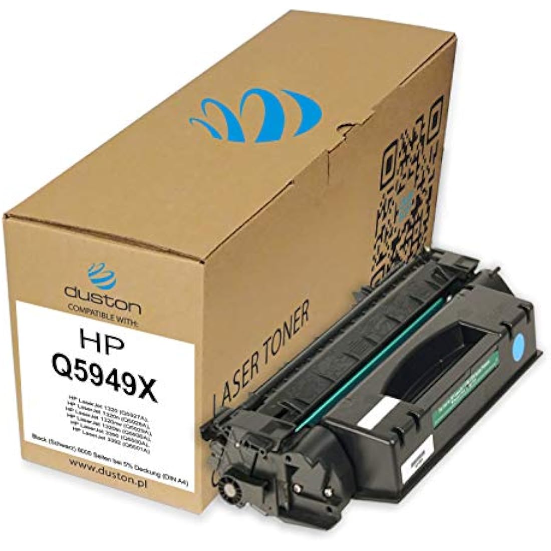Duston 2-Pack Q5949X 49X Black Toner for HP LaserJet 1320 3390 3392