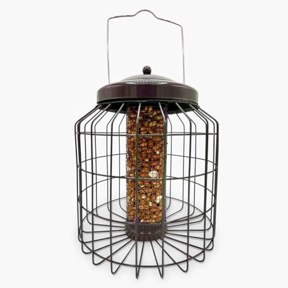 Jolof Store Squirrel Proof Peanut Bird Feeder – Heavy Duty Metal Mocha