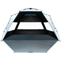 OutdoorMaster Blackout Beach Tent – 4 Person Pop Up Sun Shelter Canopy
