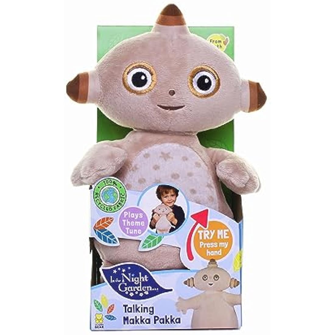 In The Night Garden Makka Pakka Talking Plush Toy – Musical Teddy Bear