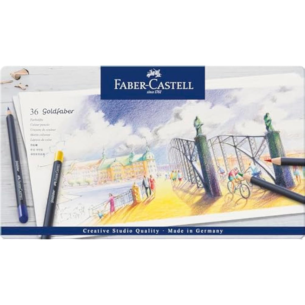 Faber-Castell Goldfaber Colour Pencil Set of 36 with A4 Sketch Pad