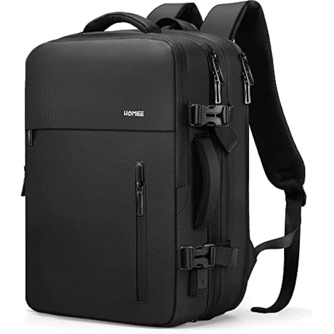 HOMIEE Expandable Travel Backpack | 40L Flight Approved Cabin Bag Black